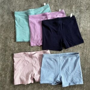 Bundle of Primary Kids Under Shorts - Aqua, Purple, Navy, Pale Pink, Light Blue